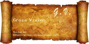 Groza Vivien névjegykártya